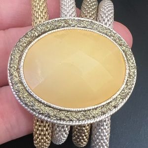 Yellow costume bracelet. Statement piece.